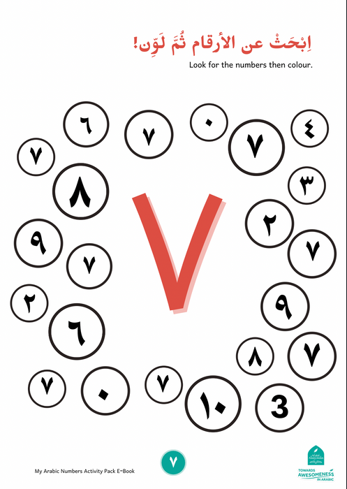 My Arabic Numbers Digital Resource