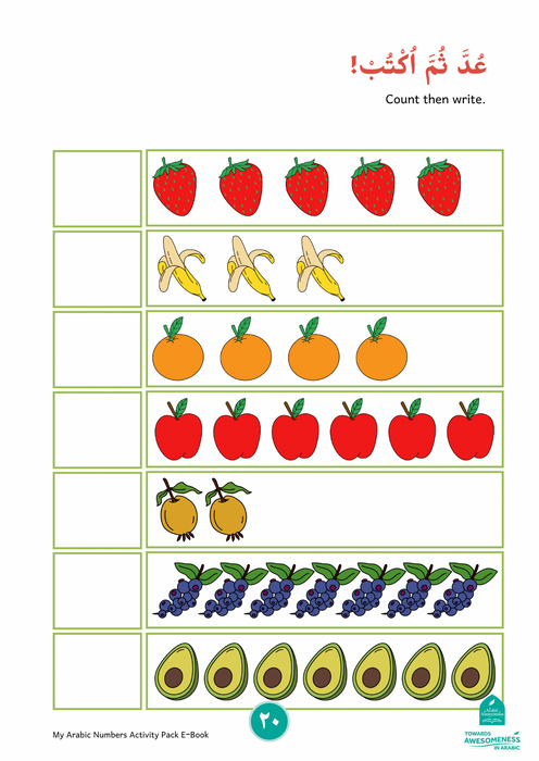 My Arabic Numbers Digital Resource